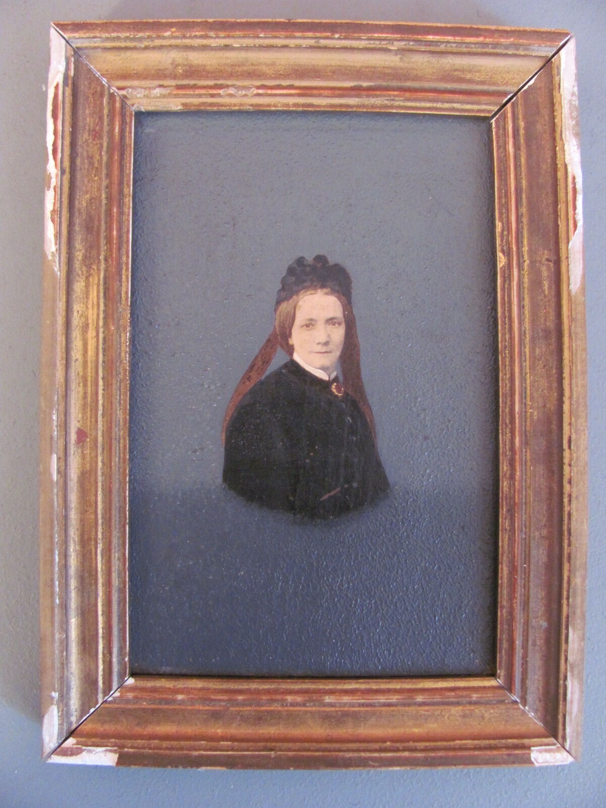 Two portraits wooden frame