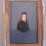 Two portraits wooden frame