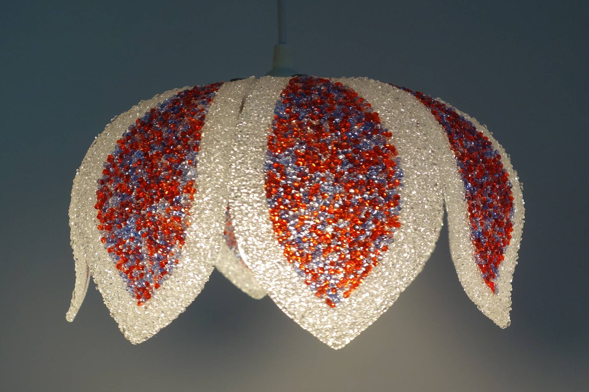 Vintage 70s perspex pendant light