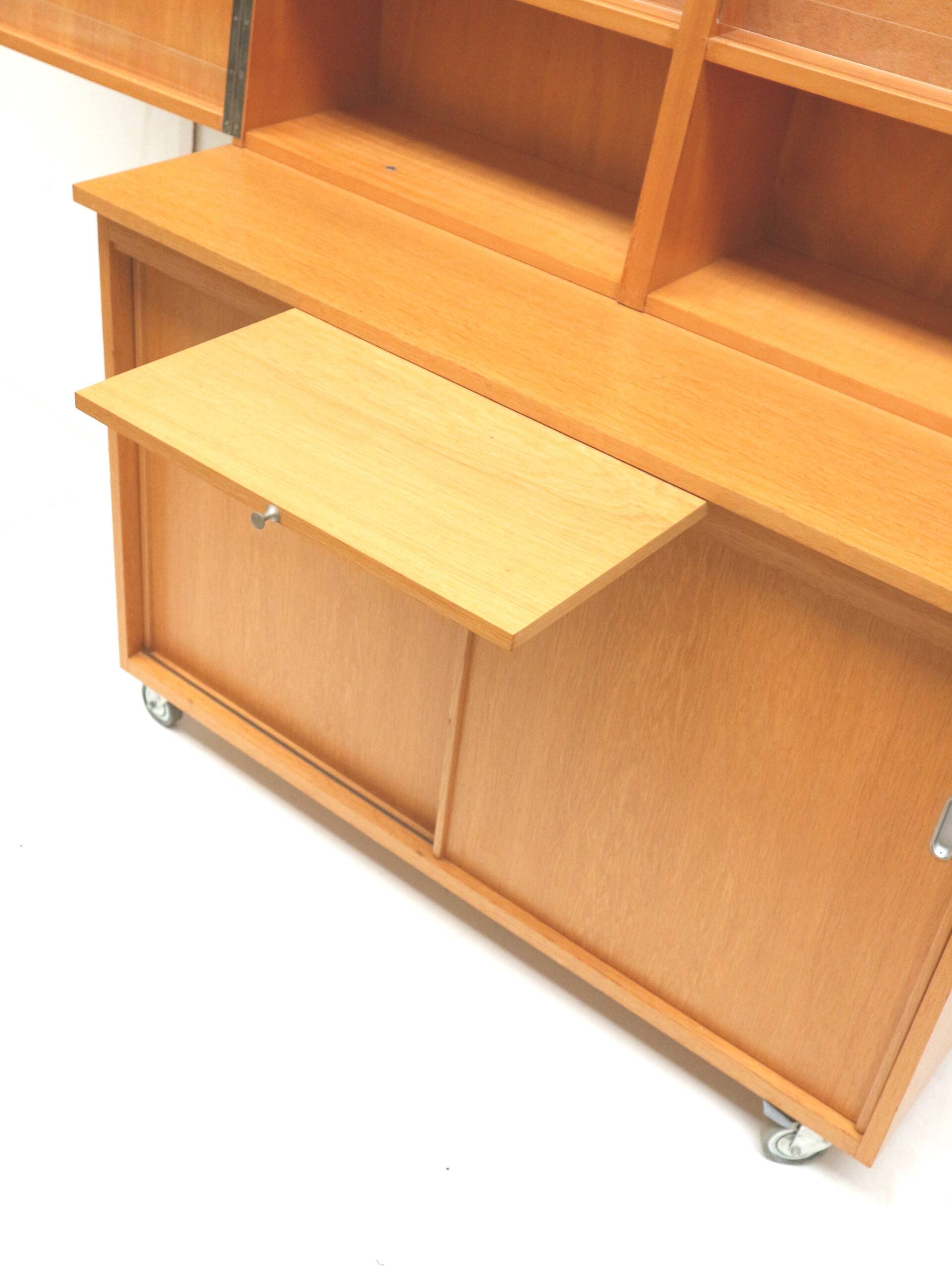 Unique vintage cupboard / sideboard / bookcase made in the 1970s