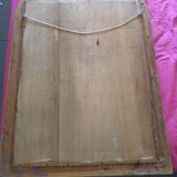 Former mirror Louis Philippe in wood and gold and white plaster