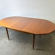 G Plan Fresco Mid Century Teak Extending Oval Dining Table Late 1960s 1970s