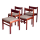 4 chaises de salle à manger H.W. Klein pour Bramin – teck – années 60
