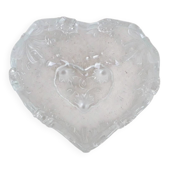 Coupelle, vide poche en verre formant un cœur