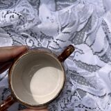 Vintage Belgian earthenware sugar bowl