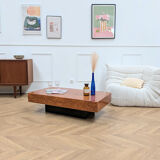 Table basse en loupe d'orme