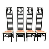 series of 4 80s/90s mackintosh style chairs