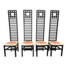 series of 4 80s/90s mackintosh style chairs