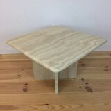 Square travertine coffee table