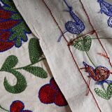 Hand-knotted rug, vintage Turkish rug 43x182 cm