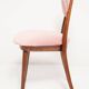 Mid-century light pink velvet heart-shaped chair, Europe, 1960s.