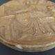 Médaillon tondo en plâtre patiné femme et putti Fin XIXème