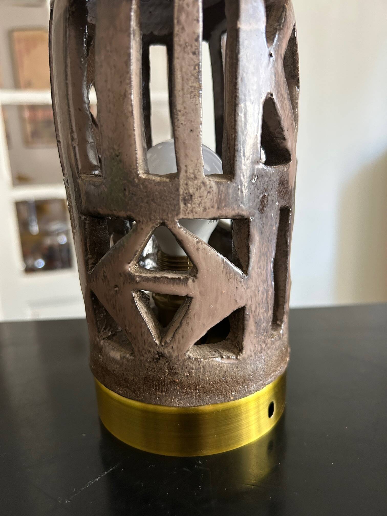 openwork ceramic lamp