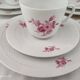 Coffee set 16 pieces porcelain bavaria white décor pink roses