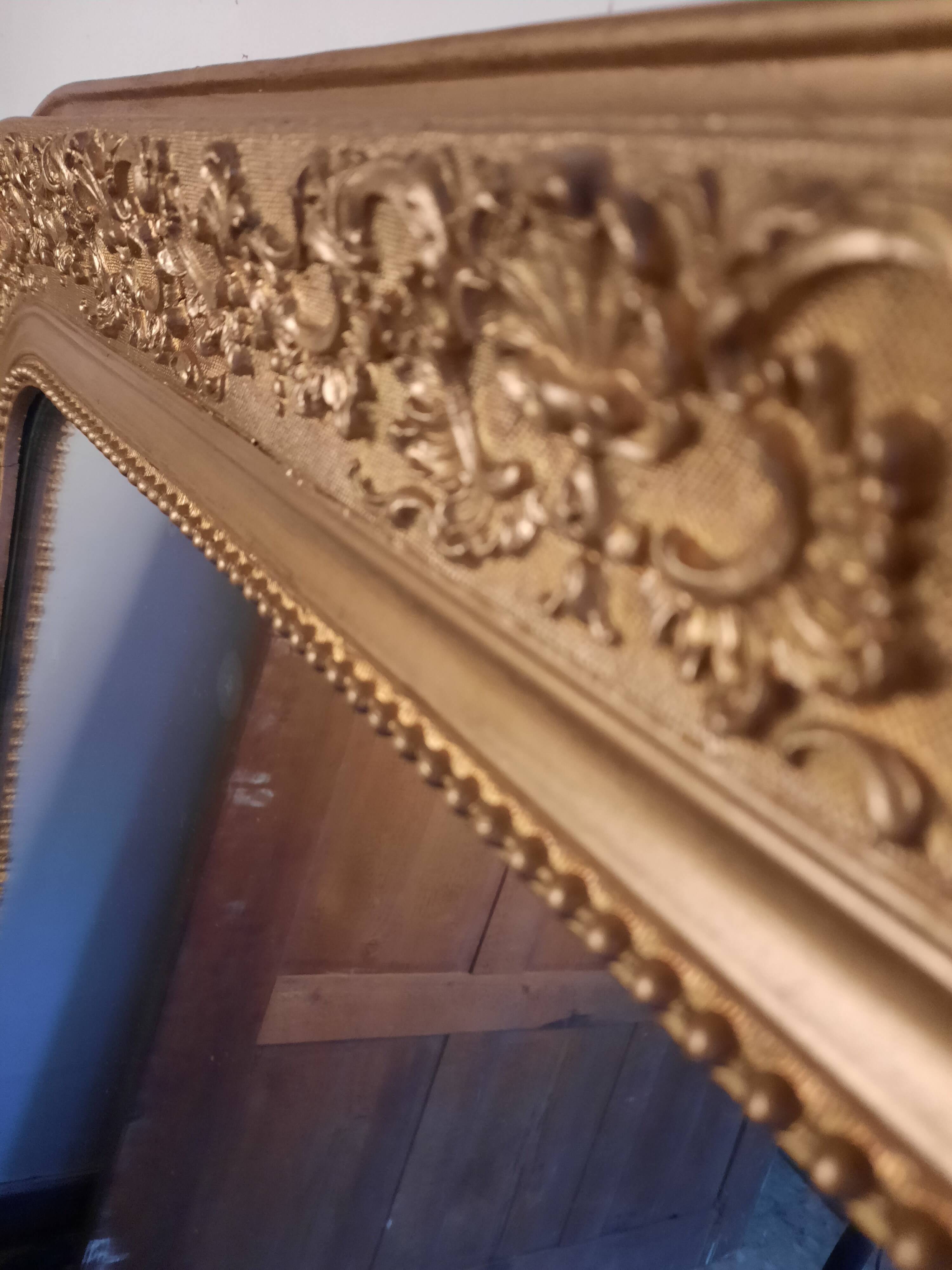 Large golden Louis Philippe mirror
