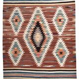 Large Woll Kilim Rug, Red Vintage Turkish kilim carpet 260x360 cm