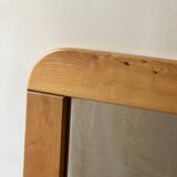 Large oak mirror in the style of a revival house, 1970s design.