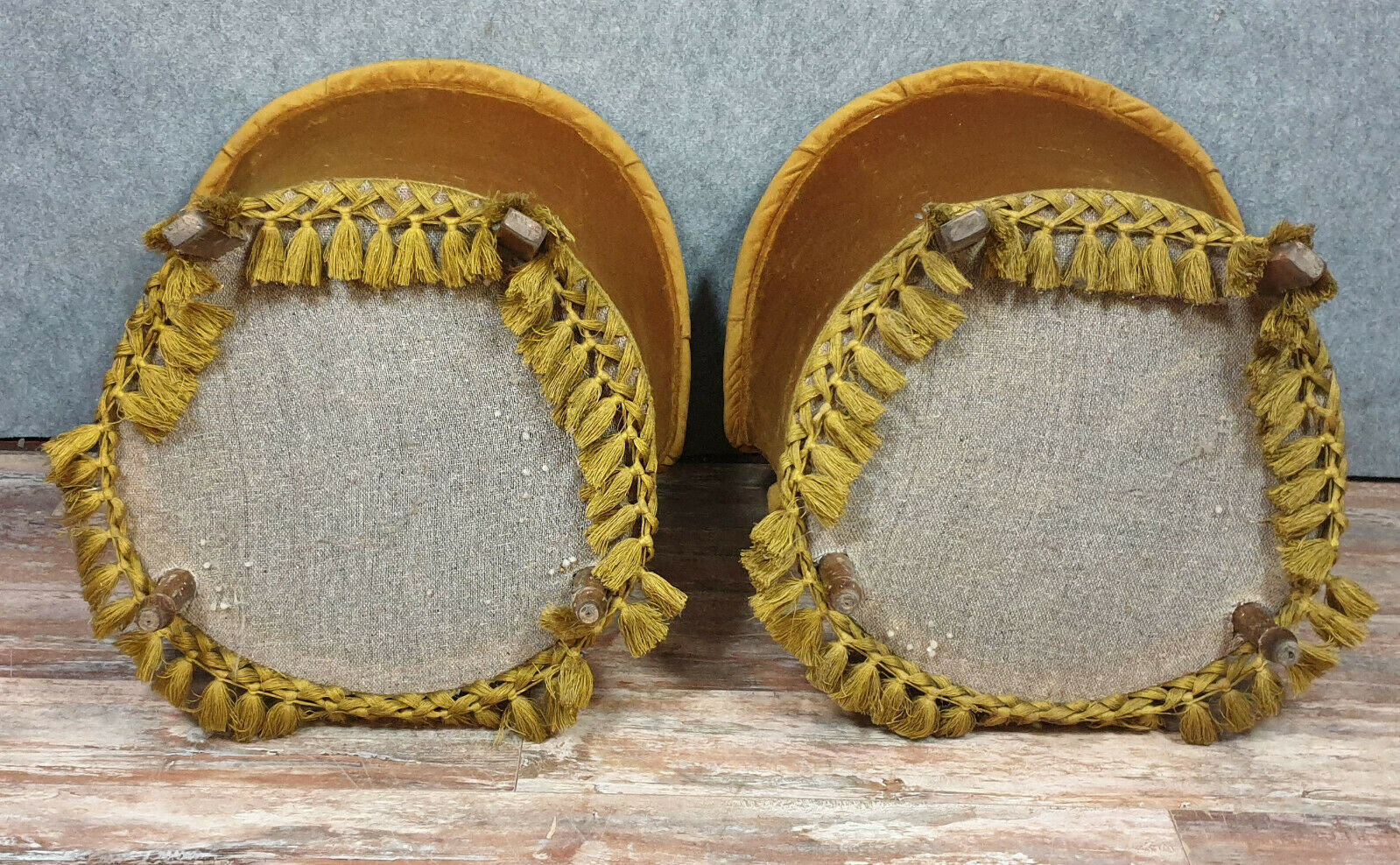 Pair of toad chairs in the shape of the Napoleon III era around 1850