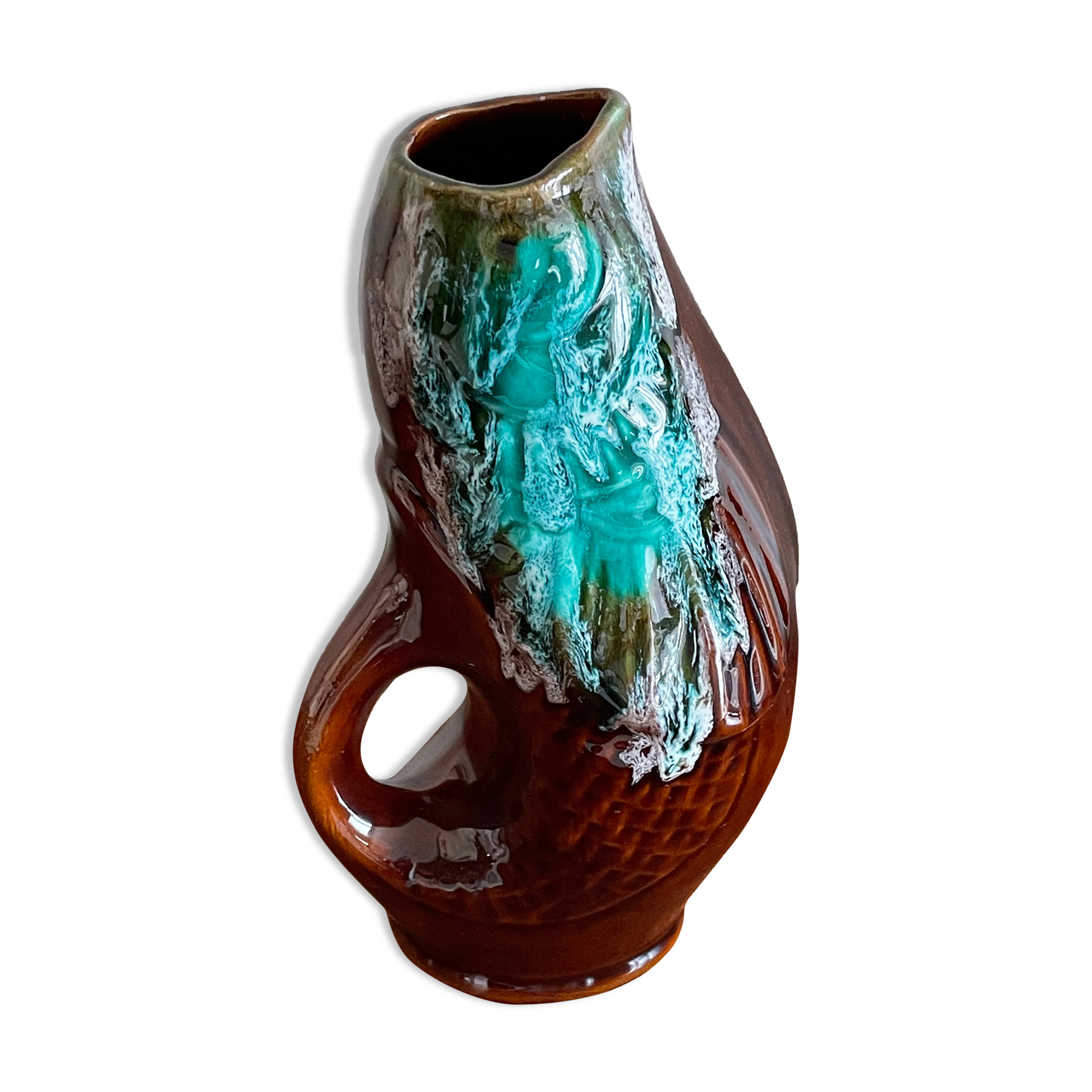 Pitcher vase fish Vallauris