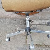 Vintage office chair yellow fabric