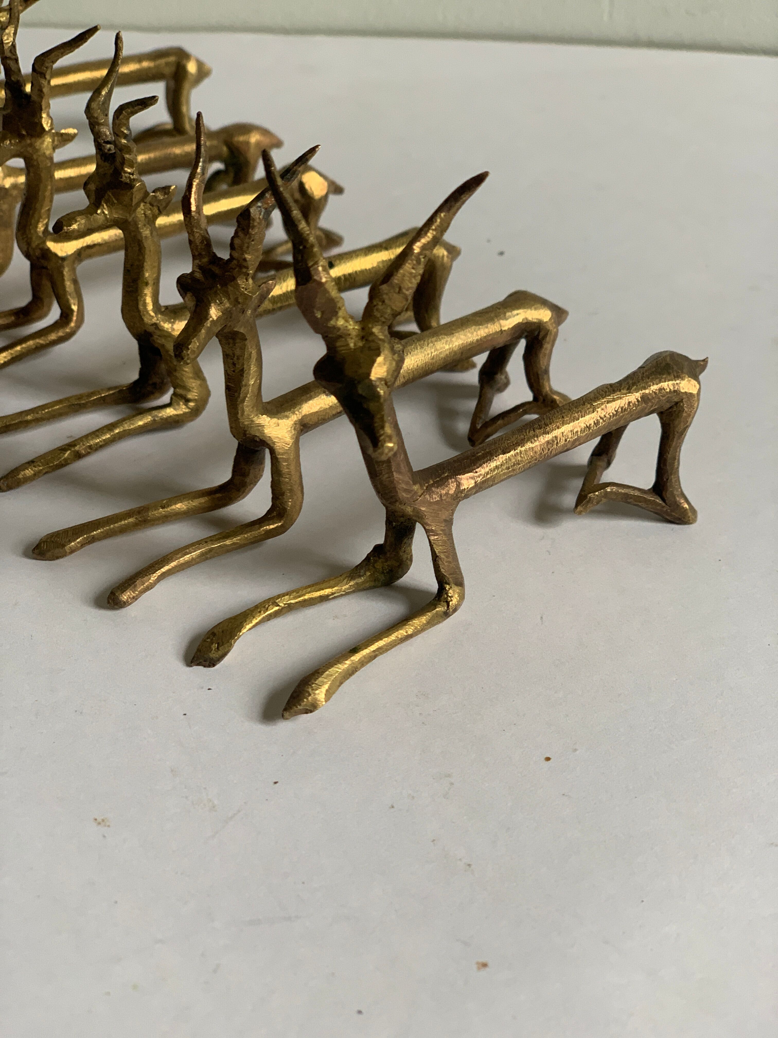 Brass antelope knife holder