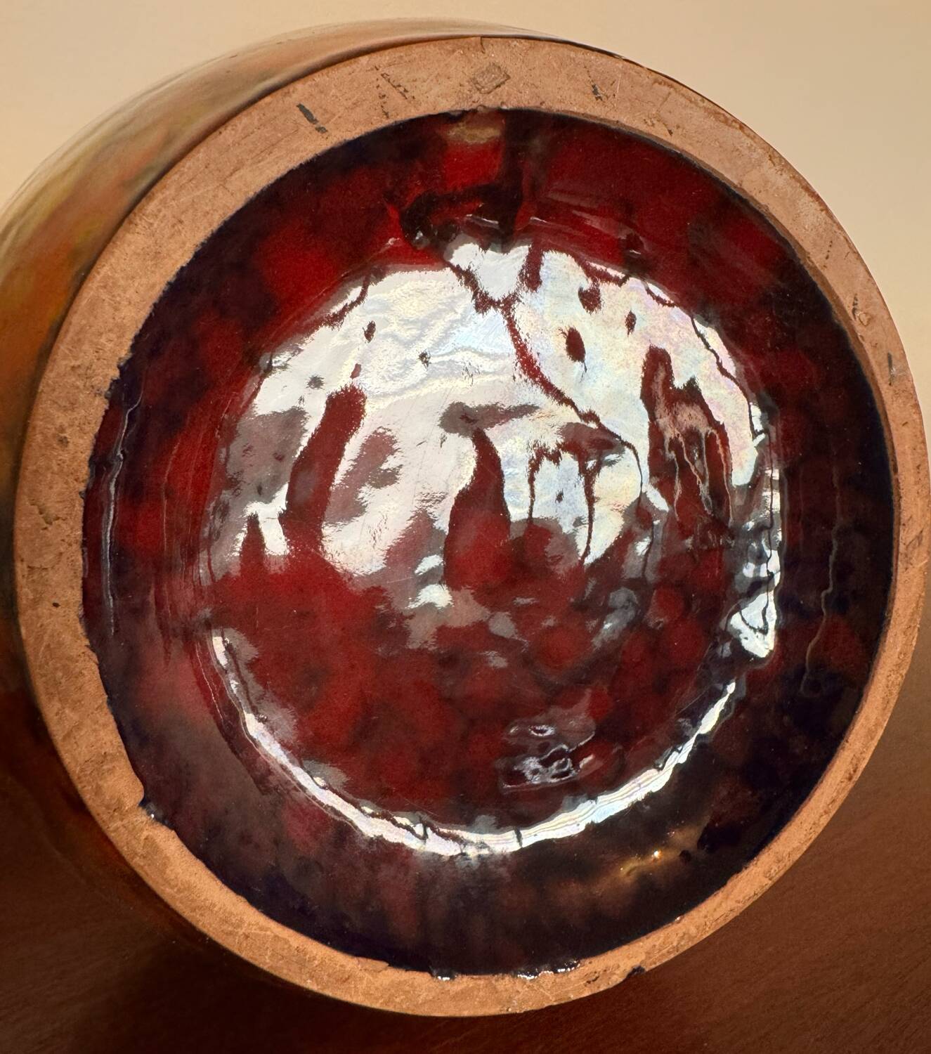 Multicolored ceramic vase from the 60s