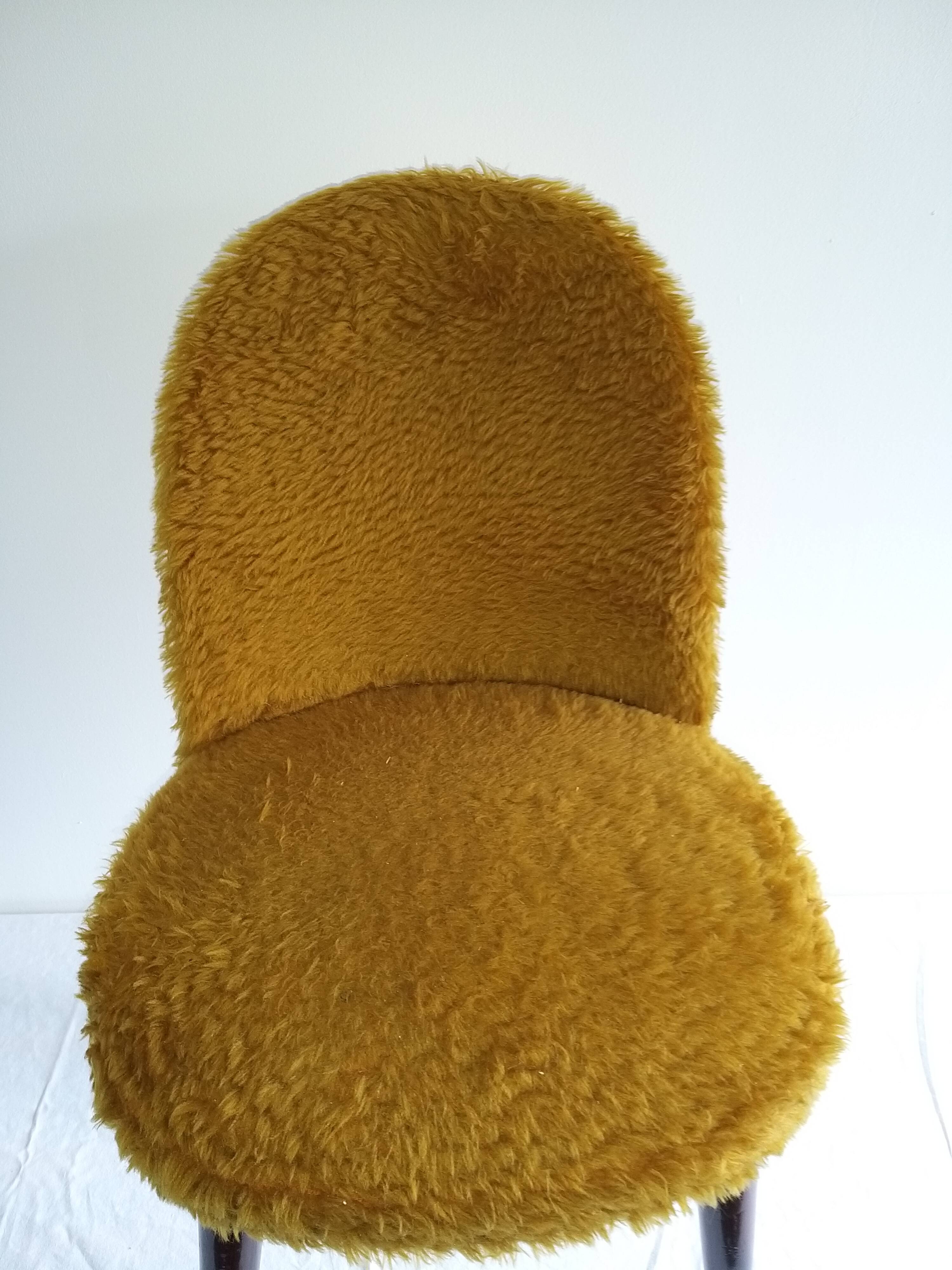 Vintage mustard barrel chair