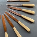 Box of 24 stainless and bakelite knives