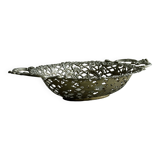 Metal presentation basket, vintage bread basket.