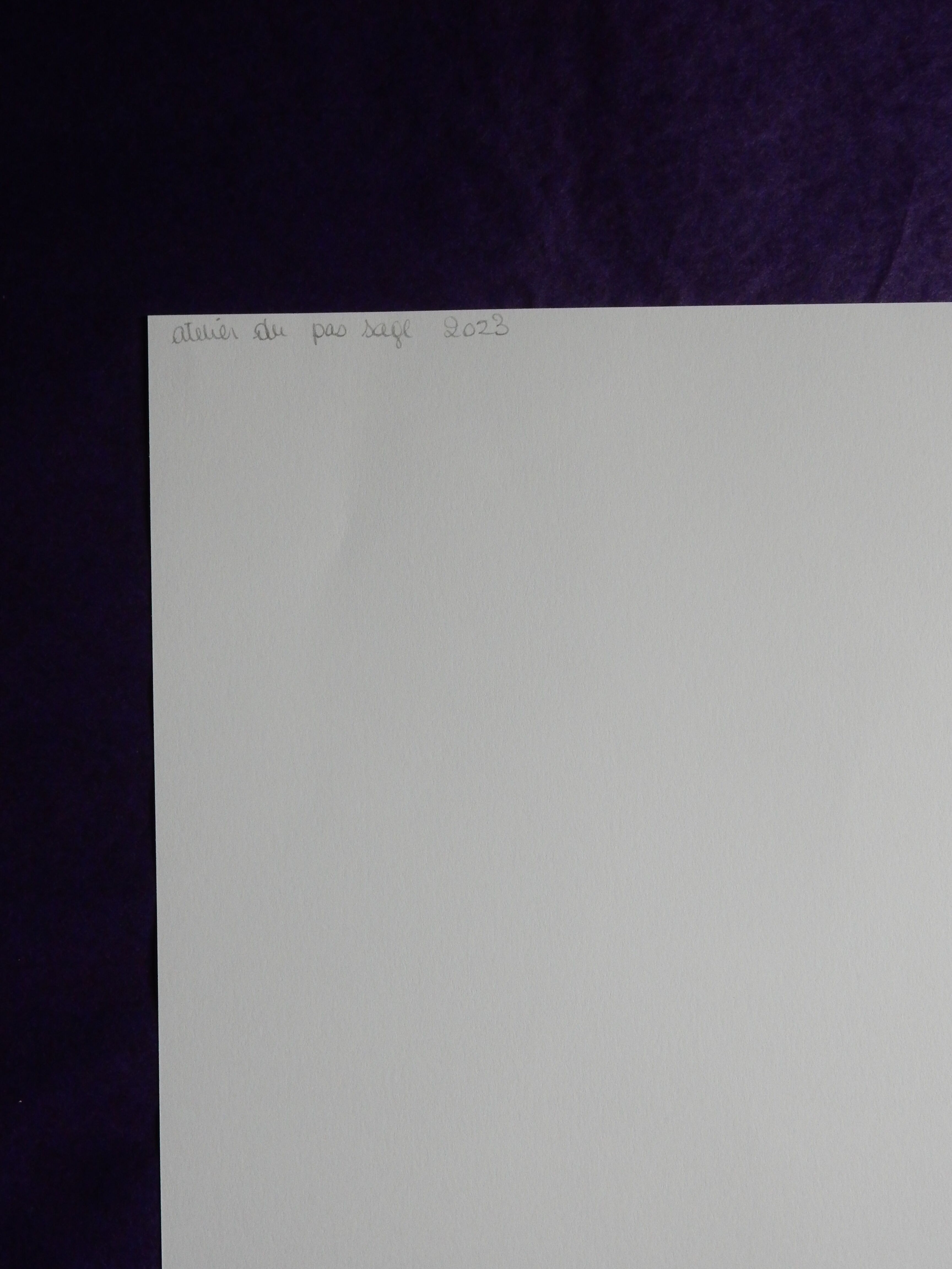 Affiche danseur en violet et rose format A4