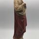 SACRED HEART of Jesus, polychrome plaster religious statue signed 19th century.