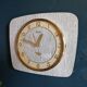 Vintage clock silent wall pendulum "Kienzle Formica white gray"