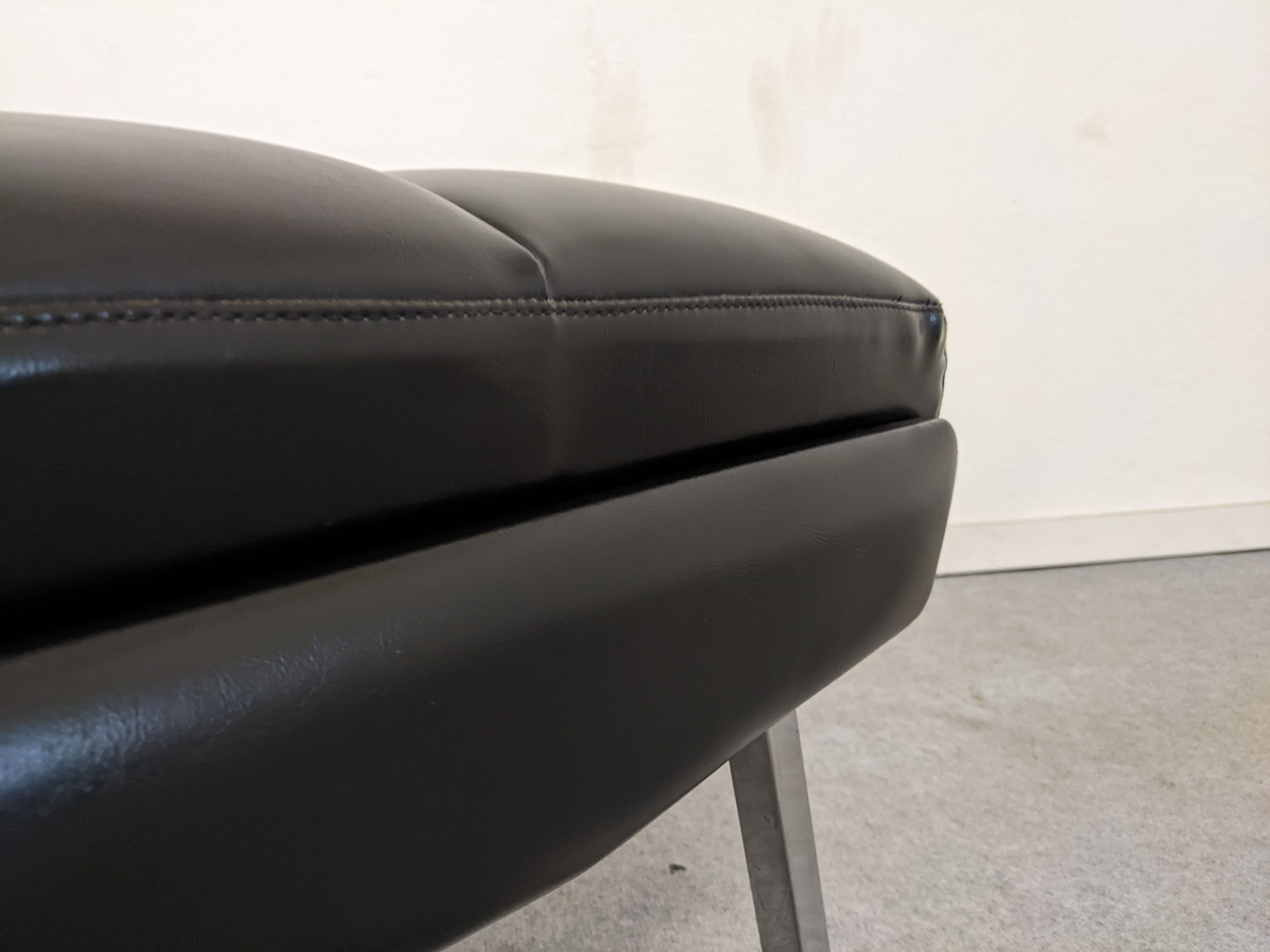 Leather Ottoman from the 50s/60s