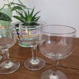 Set of 4 small stemmed glasses