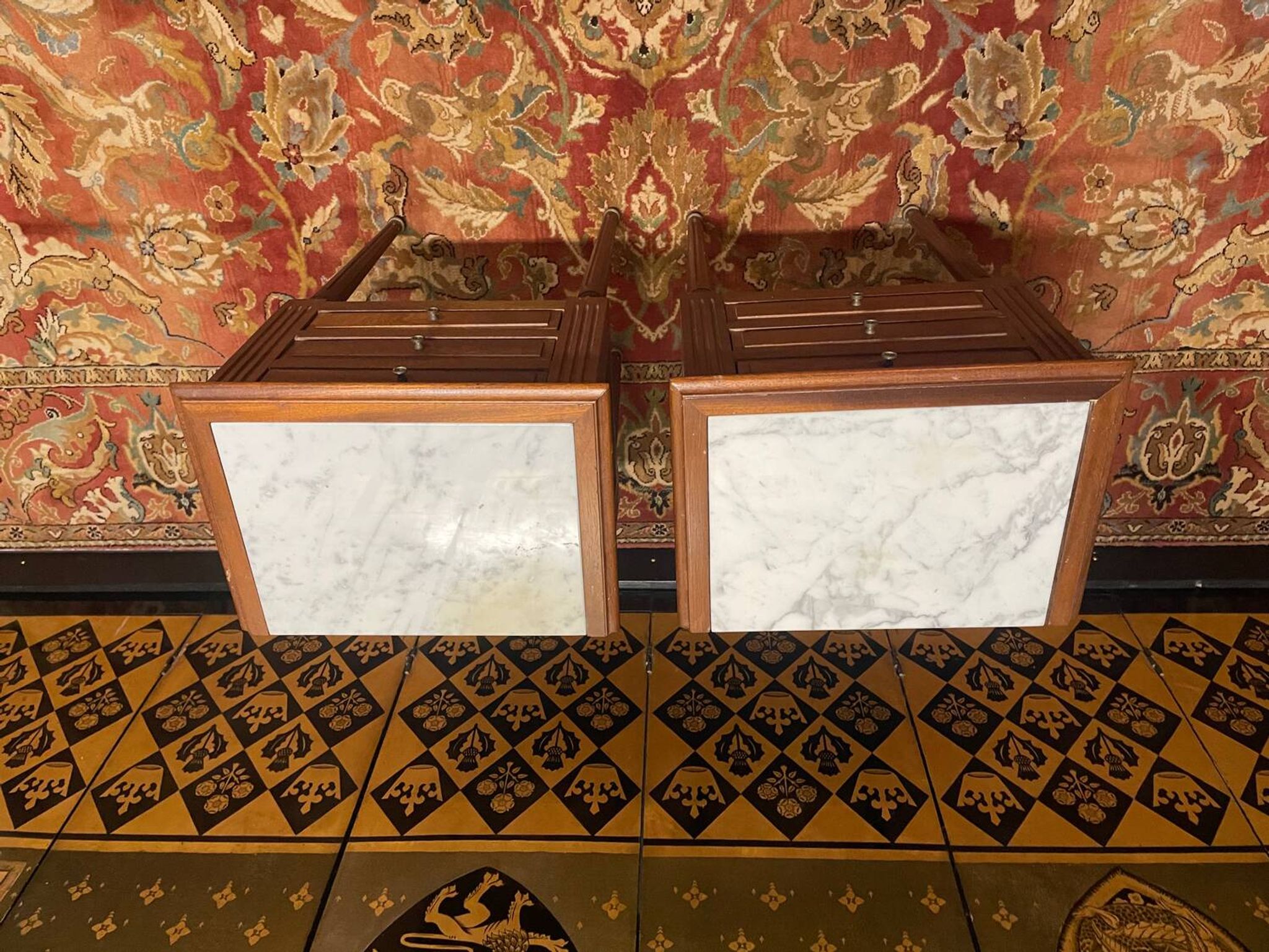 Pair of Art Deco style bedside tables