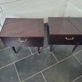 Pair of mahogany bedside tables