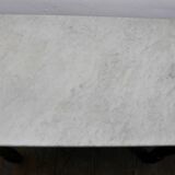 old marble and wood office bistro table 1850