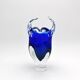 Vase Josef Hospodka Chribska Bohemia Cobalt Blue Glass 1960