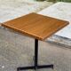 Square bistro table with a wooden central leg Werzalit Bordeaux - France