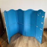 Painted canvas screen