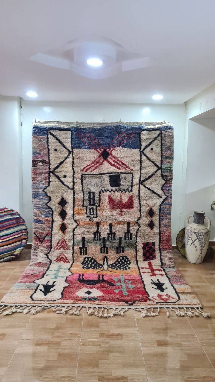 Handmade Berber wool rug Boujaad 250x150 cm