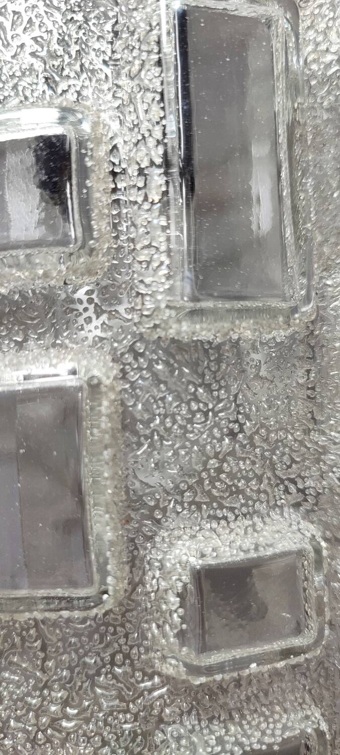 Lámpara de techo " Voghera" de cristal. Italia, 1970s.