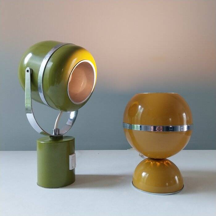 Set of vintage 70s table lamps