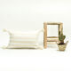 Coussin hayk 50x30 pompons