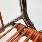 "Scoubidou" Orange Vintage 60's Folding Child's Armchair Chair