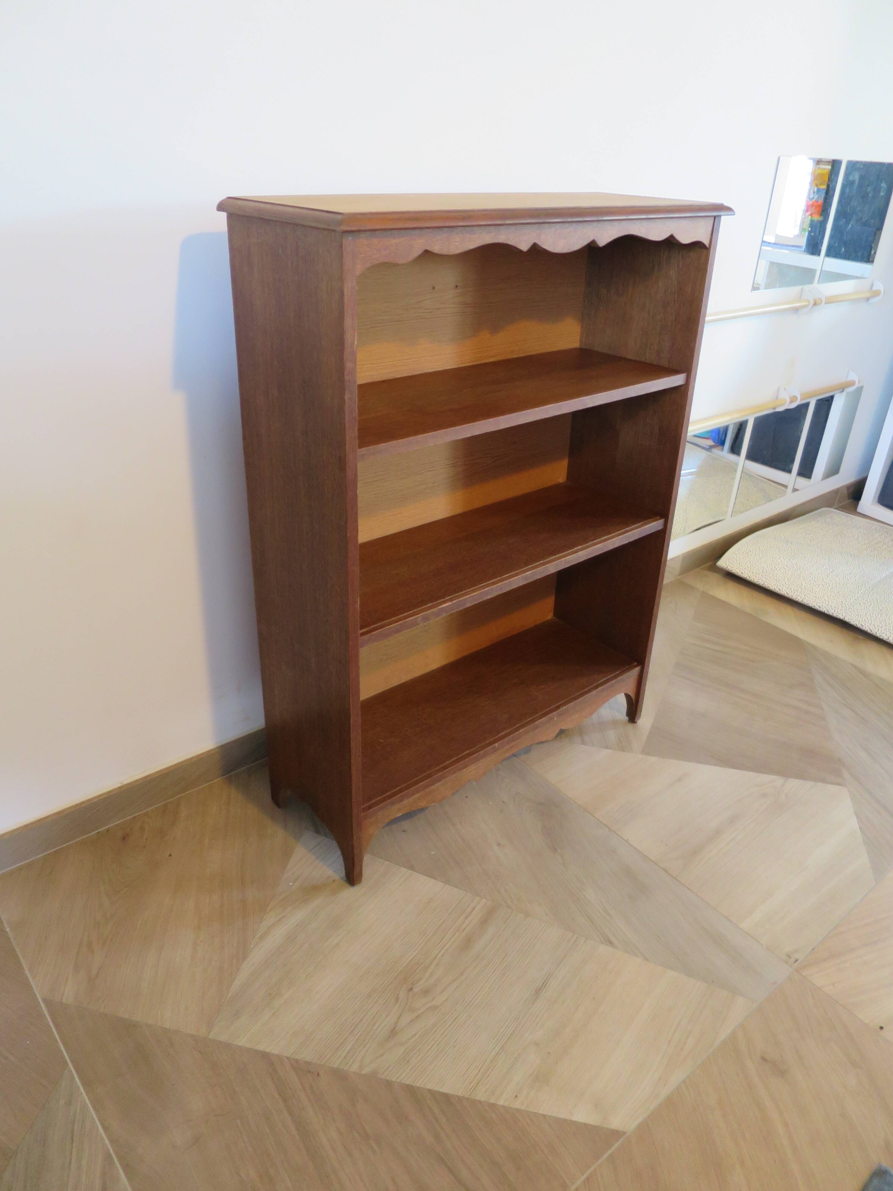 Set of 2 bibus 3 levels - oak color - bookcase shelves