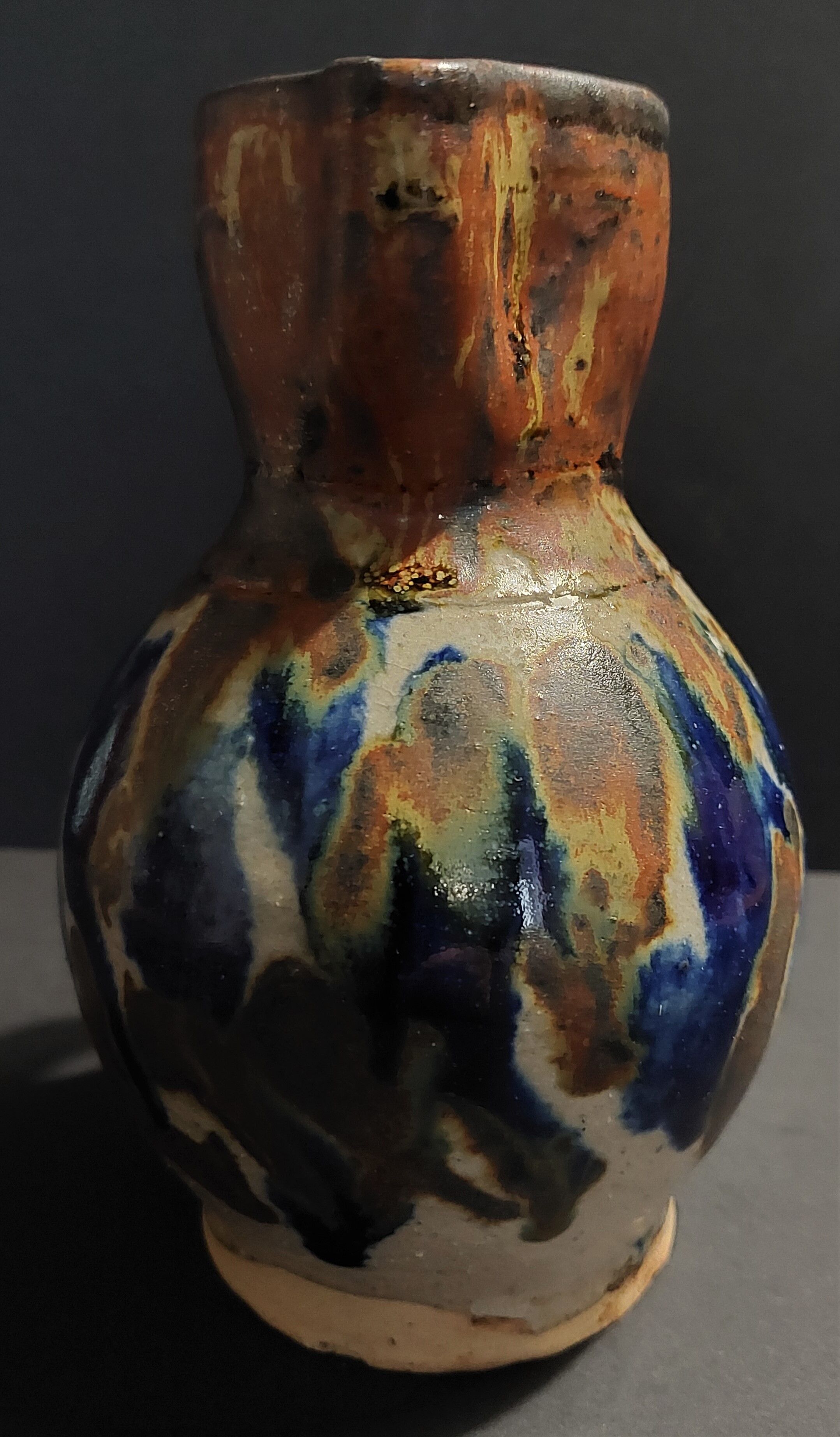 Sandstone pitcher signed Lucien Talbot Foucher The XXth ceramic terminal