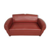 Faux leather sofa 1950 club style