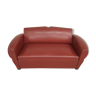 Faux leather sofa 1950 club style