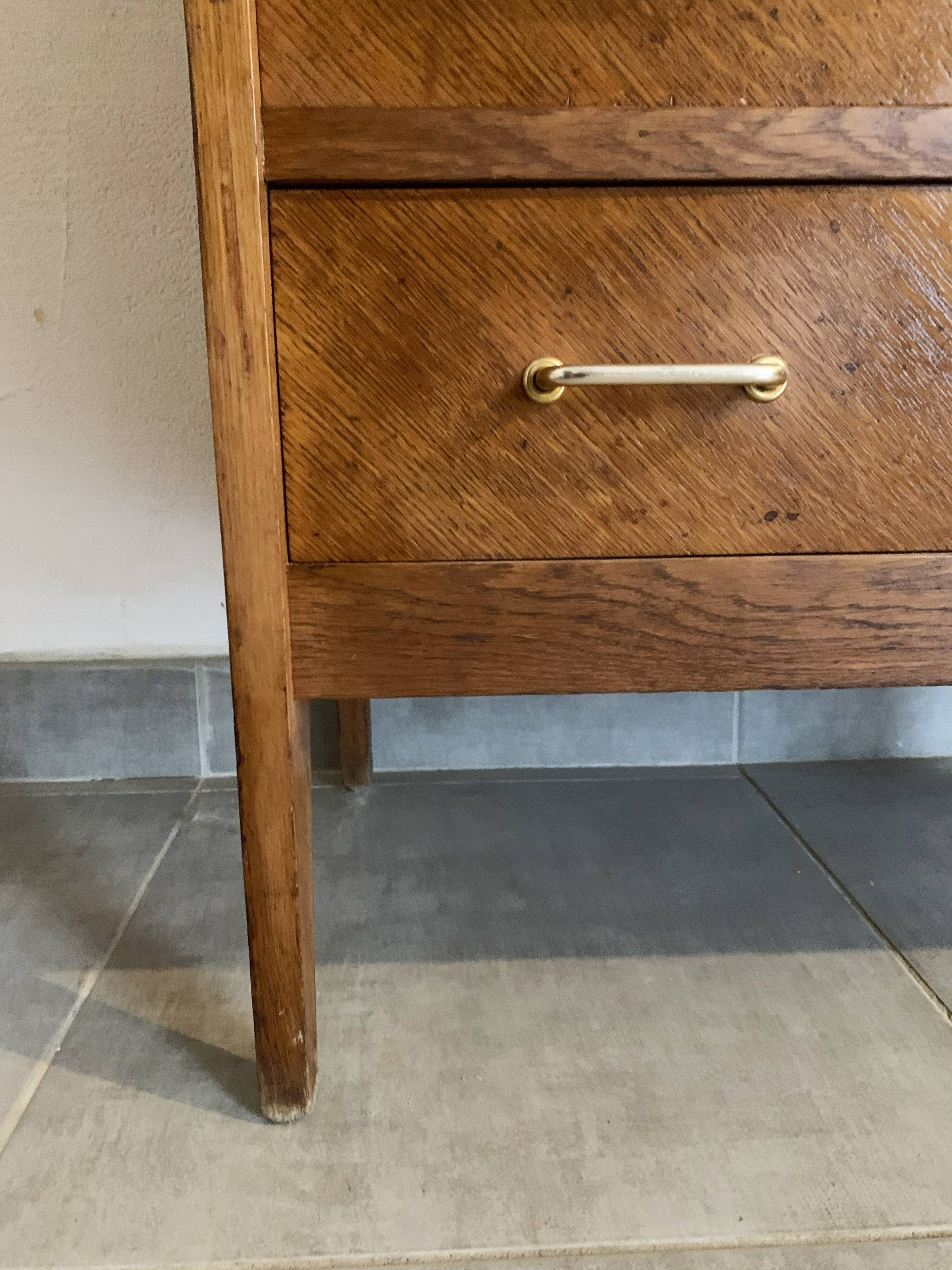 Vintage secretary of the 50s in oak